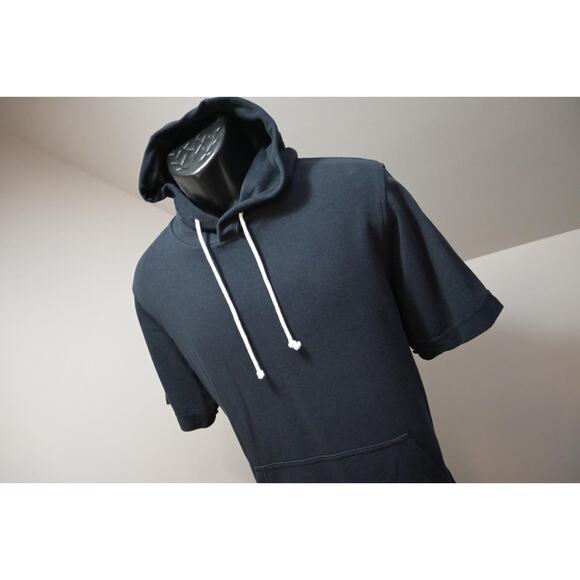 Under Armour Short Sleeve Hoodie Sweat Shirt Loose Cotton Blend Mens Sz Large - Picture 3 of 11